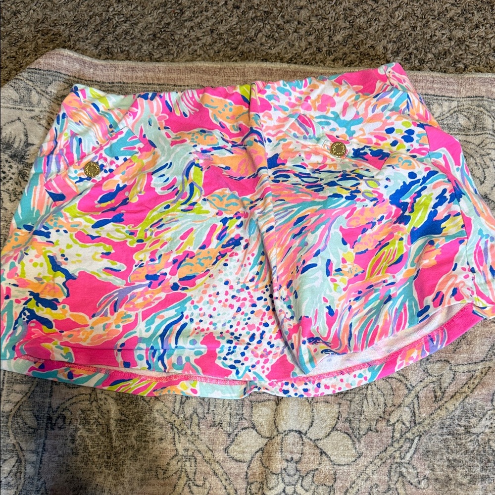 Lilly Pulitzer Vibrant Pink and Blue Skort